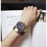 Tommy Hilfiger Hudson Chronograph Quartz Blue Dial Silver Steel Strap Watch For Men - 1791228 Buy Now By Tommy Hilfiger