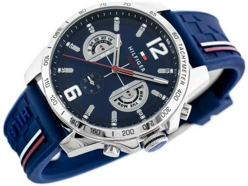 Tommy Hilfiger Decker Blue Dial Blue Rubber Strap Watch for Men - 1791476 Buy Now By Tommy Hilfiger