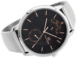 Tommy Hilfiger Hunter Quartz Black Dial Silver Steel Strap Watch for Men - 1791610 Buy Now By Tommy Hilfiger