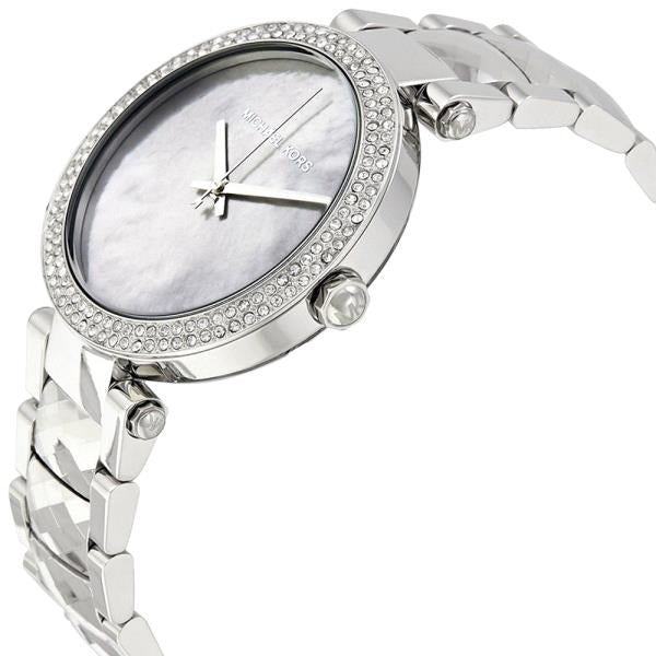 Michael Kors Parker Mother of Pearl Silver Steel Strap Watch for Women - MK6424 Buy Now By Michael Kors