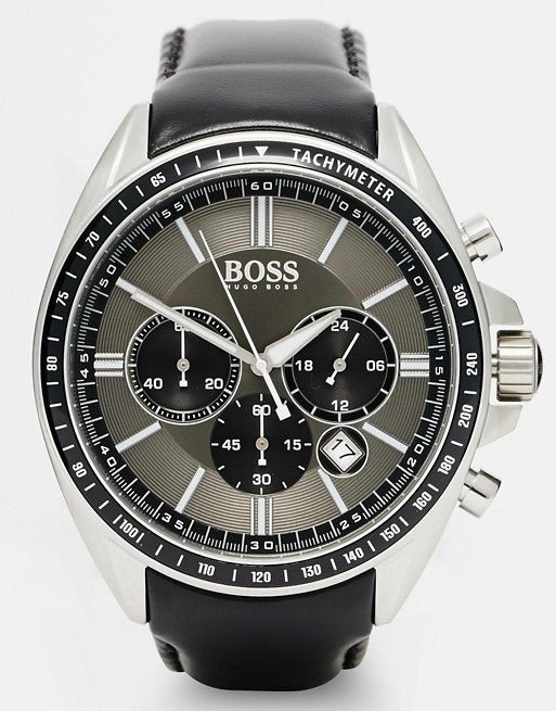 Hugo Boss Contemporary Sport Driver Black Dial Black Leather Strap Watch for Men - 1513085 Buy Now By Hugo Boss