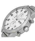 Hugo Boss Aeroliner Chronograph White Dial Silver Steel Strap Watch for Men - 1513182 Buy Now By Hugo Boss