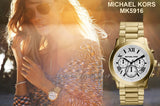 Michael Kors Cooper Chronograph White Dial Gold Steel Strap Watch For Women - MK5916 Buy Now By Michael Kors