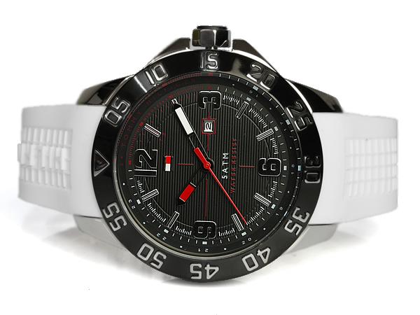 Tommy Hilfiger Sport Black Dial White Rubber Strap Watch for Men - 1790986 Buy Now By Tommy Hilfiger