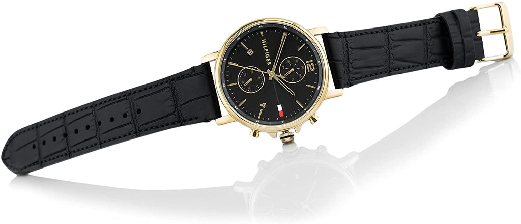 Tommy Hilfiger Daniel Black Dial Black Leather Strap Watch for Men - 1710417 Buy Now By Tommy Hilfiger