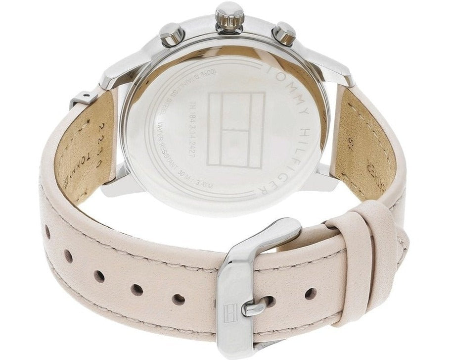 Tommy Hilfiger Blake Chronograph Silver Dial Pink Leather Strap Watch For Women - 1781906 Buy Now By Tommy Hilfiger