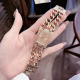 Guess Mod Heavy Metal Diamonds Rose Gold Dial Rose Gold Steel Strap Watch for Women - W0072L3 Buy Now By Guess