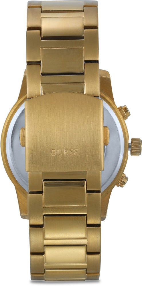 Guess Analog Chronograph Gold Dial Gold Steel Strap Watch for Men - W0075G5 Buy Now By Guess