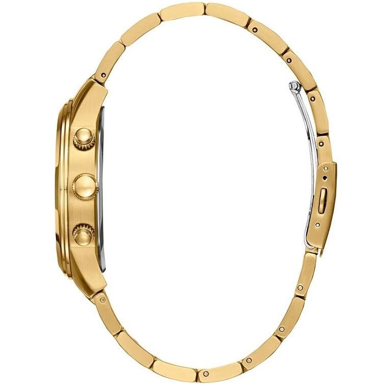 Guess Analog Chronograph Gold Dial Gold Steel Strap Watch for Men - W0075G5 Buy Now By Guess