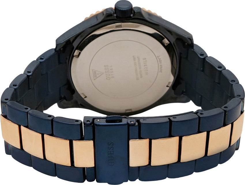 Guess BFF Multifunction Blue Dial Two Tone Steel Strap Watch for Women - W0231L6 Buy Now By Guess