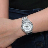 Guess Enchanting Diamonds Silver Dial Silver Steel Strap Watch for Women - W0305L1 Buy Now By Guess