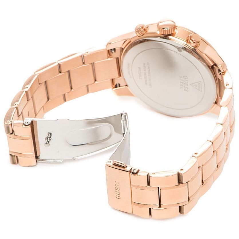 Guess Sunrise Quartz Rose Gold Dial Rose Gold Steel Strap Watch For Women - W0330L2 Buy Now By Guess
