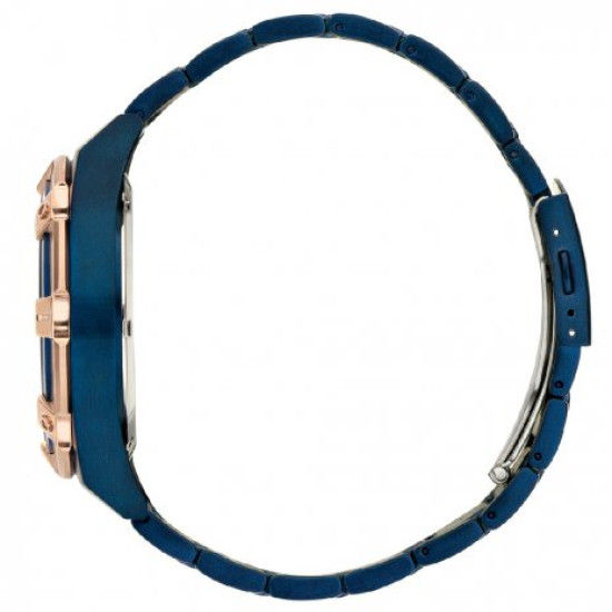 Guess Jolt Analog Blue Dial Blue Steel Strap Watch for Men - W0377G4 Buy Now By Guess