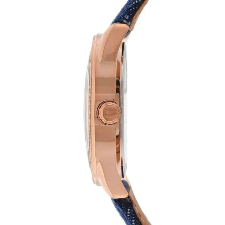 Guess Little Flirt Quartz Blue Dial Blue Leather Strap Watch For Women - W0456L6 Buy Now By Guess