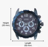 Guess Velocity Chronograph Blue Dial Blue Rubber Steel Strap Watch for Men - W0599G4 Buy Now By Guess
