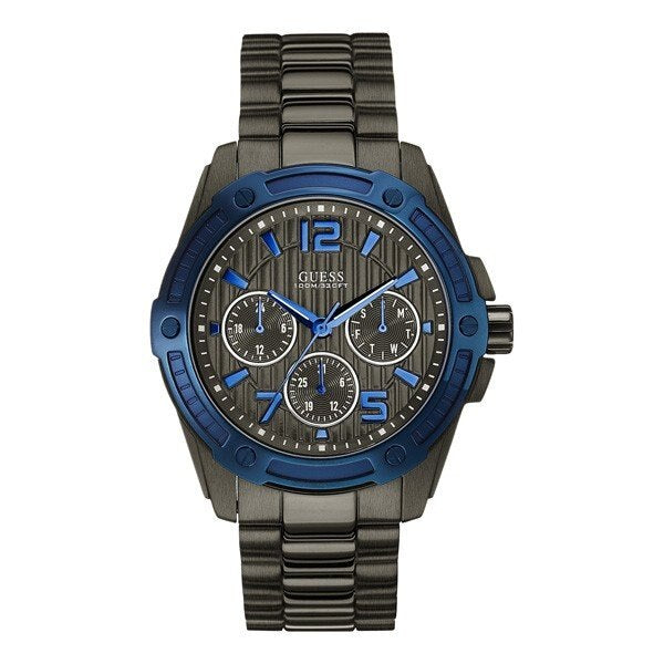 Guess Flagship Multifunction Chronograph Grey Dial Grey Steel Strap Watch for Men - W0601G1 Buy Now By Guess