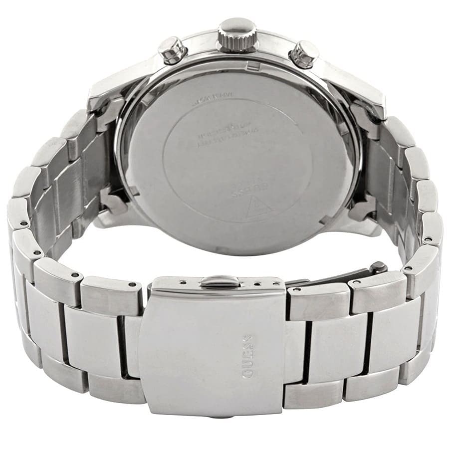 Guess Atlas Chronograph Silver Dial Silver Steel Strap Watch For Men - W0668G7 Buy Now By Guess
