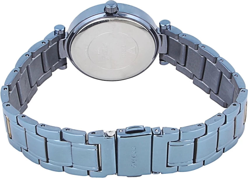 Guess Park Ave Analog Quartz Blue Dial Blue Steel Strap Watch For Women - W0767L4 Buy Now By Guess