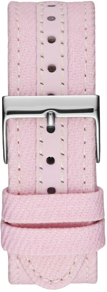 Guess Limelight Quartz Diamonds Pink Dial Pink Denim Strap Watch For Women - W0775l15 Buy Now By Guess