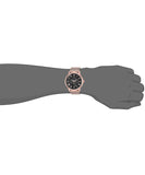 Guess Delancy Black Dial Rose Gold Mesh Bracelet Watch for Men - W0871G5 Buy Now By Guess