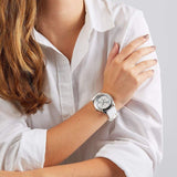 Guess G Twist Quartz White Dial White Silicone Strap Watch For Women - W0911L1 Buy Now By Guess