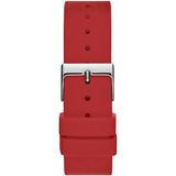 Guess G-Twist Silver Dial Red Rubber Strap Watch for Women - W0911L9 Buy Now By Guess