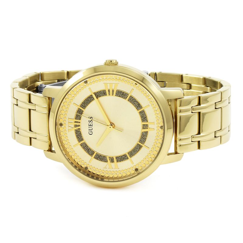 Guess Montauk Gold Dial Gold Steel Strap Watch for Women - W0933L2 Buy Now By Guess