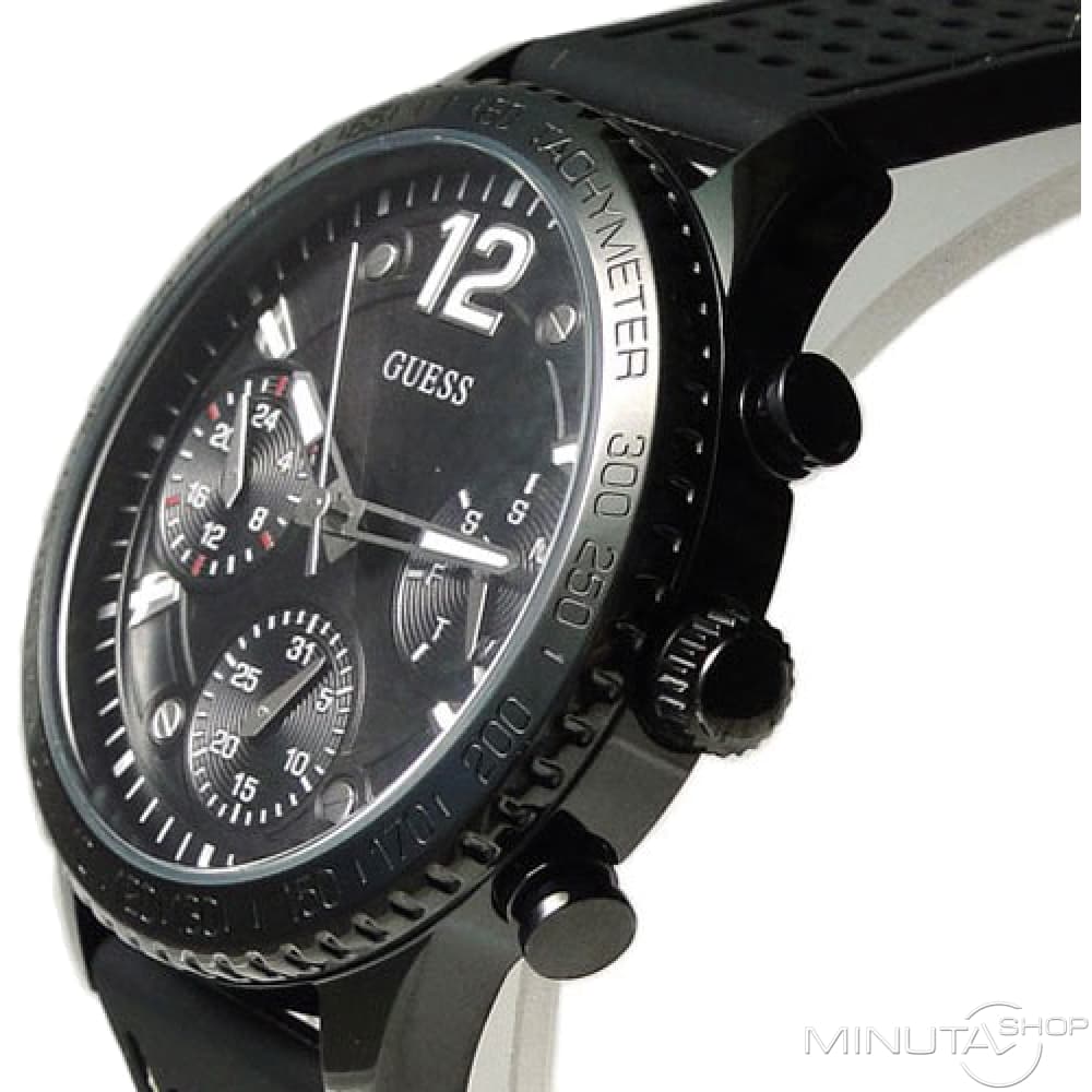 Guess Marina Chronograph Black Dial Black Rubber Strap Watch for Women - W1025L3 Buy Now By Guess