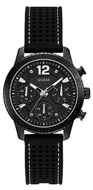 Guess Marina Chronograph Black Dial Black Rubber Strap Watch for Women - W1025L3 Buy Now By Guess