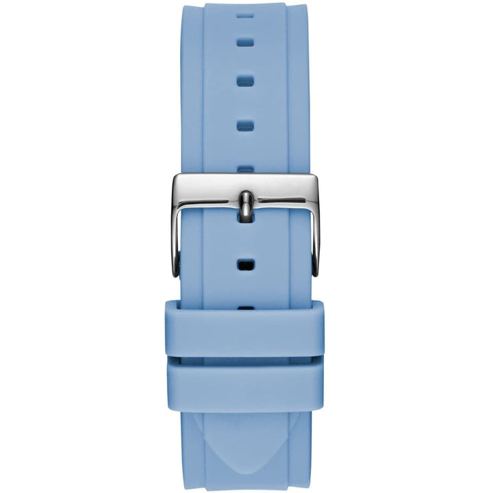 Guess Limelight Crystals White Dial Blue Rubber Strap Watch for Women - W1053L5 Buy Now By Guess