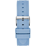 Guess Limelight Crystals White Dial Blue Rubber Strap Watch for Women - W1053L5 Buy Now By Guess