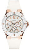Guess Overdrive Analog White Dial White Rubber Strap Watch for Women - W10614L2 Buy Now By Guess
