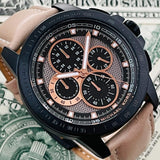 Michael Kors Ryker Chronograph Black Dial Beige Leather Strap Watch For Men - MK8520 Buy Now By Michael Kors