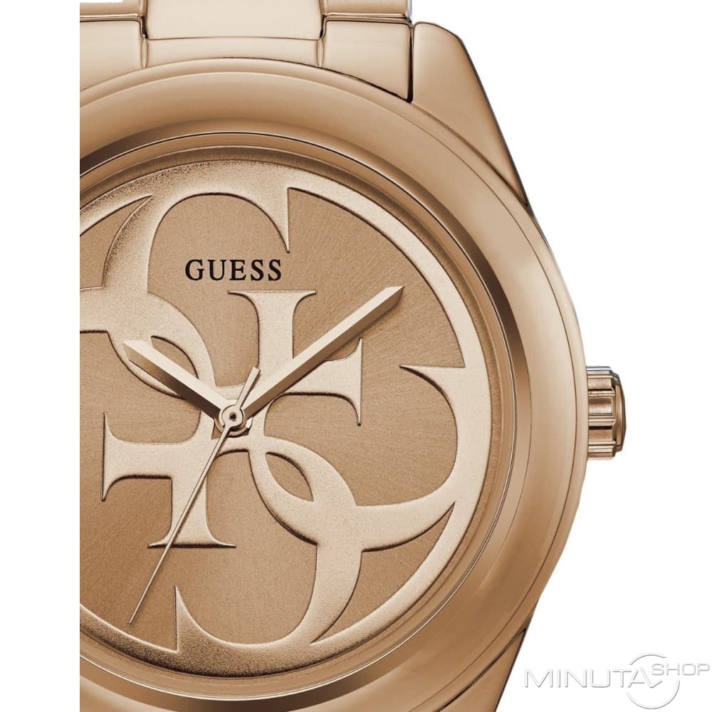 Guess G-Twist Rose Gold Dial Rose Gold Steel Strap Watch for Women - W1082L3 Buy Now By Guess