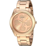 Guess G-Twist Rose Gold Dial Rose Gold Steel Strap Watch for Women - W1082L3 Buy Now By Guess