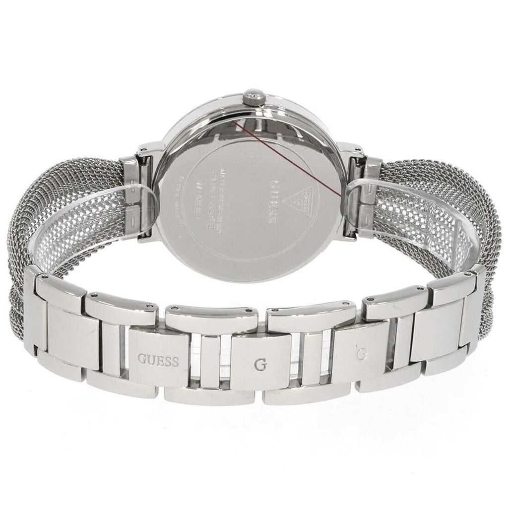 Guess Chiffon Silver Dial Silver Mesh Bracelet Watch For Women - W1083L1 Buy Now By Guess