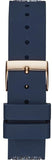 Guess Swirl Analog Quartz White Dial Blue Rubber Strap Watch for Women - W1096L4 Buy Now By Guess