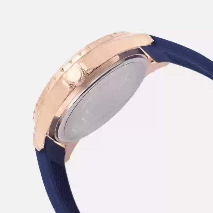 Guess Swirl Analog Quartz White Dial Blue Rubber Strap Watch for Women - W1096L4 Buy Now By Guess