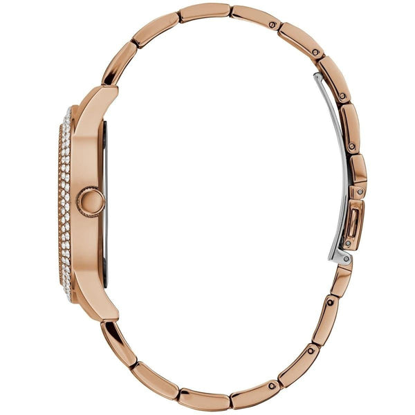 Guess Monroe Silver Dial Rose Gold Steel Strap Watch For Women - W1152L3 Buy Now By Guess