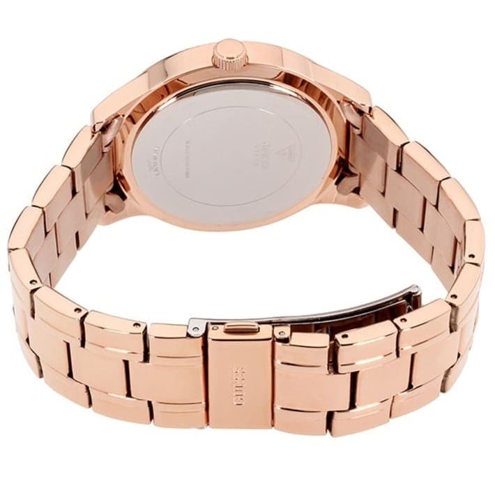 Guess Bedazzle Diamonds Silver Dial Rose Gold Steel Strap Watch For Women - W1097L3 Buy Now By Guess