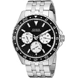 Guess Odyssey Black Dial Silver Steel Strap Watch For Men - W1107G1 Buy Now By Guess