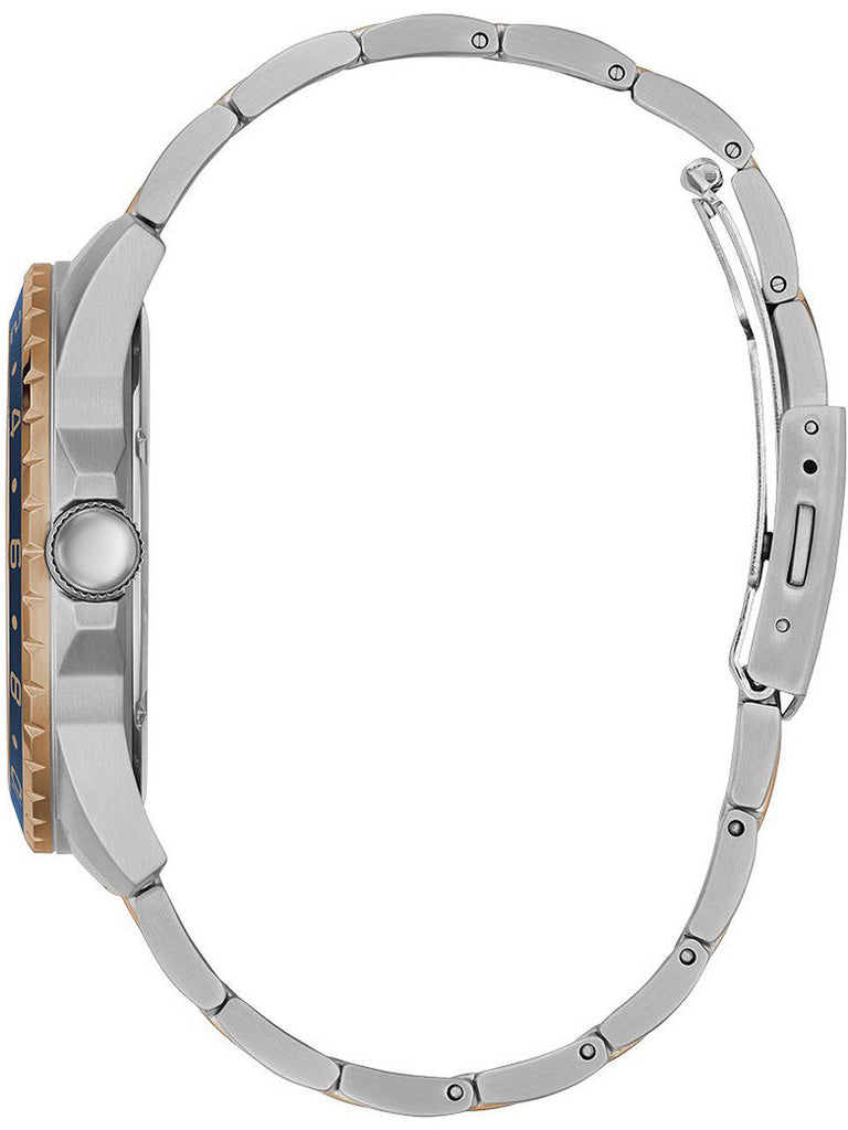 Guess Odyssey Blue Dial Two Tone Steel Strap Watch For Men - W1107G3 Buy Now By Guess