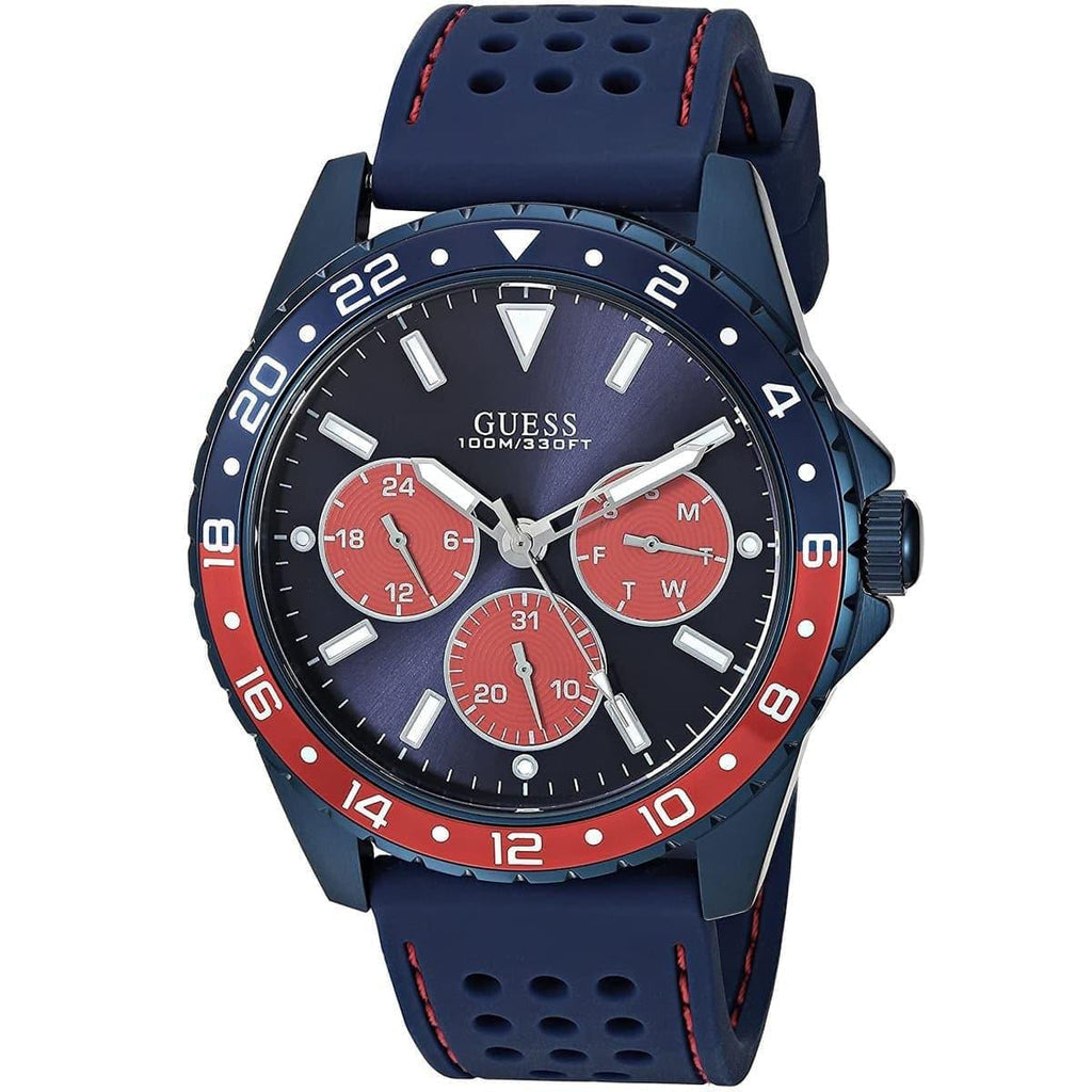 Guess Odyssey Analog Blue Dial Blue Rubber Strap Watch For Men - W1108G1 Buy Now By Guess