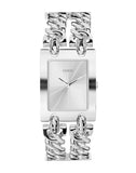 Guess Mod Heavy Metal Silver Dial Silver Steel Strap Watch For Women - W1117L1 Buy Now By Guess