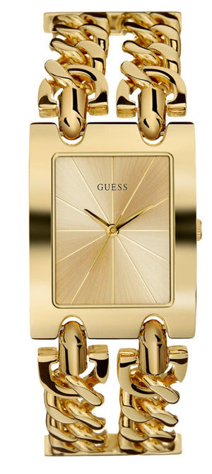 Guess Mod Heavy Metal Gold Dial Gold Steel Strap Watch For Women - W1117L2 Buy Now By Guess