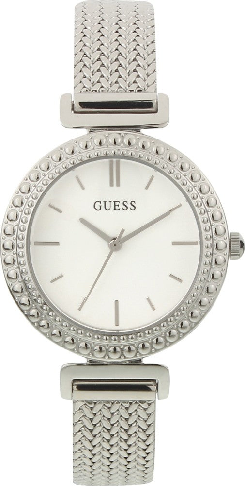 Guess Quartz Silver Dial Silver Mesh Bracelet Watch For Women - W1152L1 Buy Now By Guess
