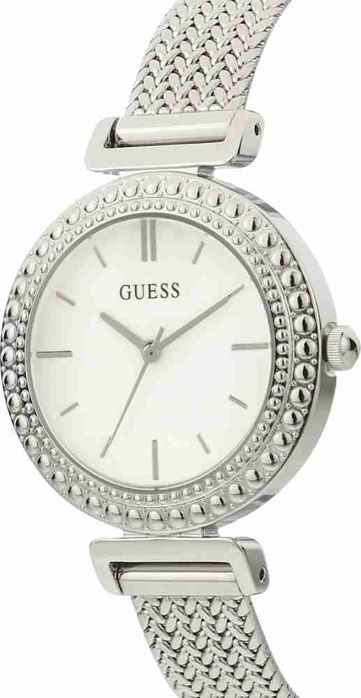 Guess Quartz Silver Dial Silver Mesh Bracelet Watch For Women - W1152L1 Buy Now By Guess