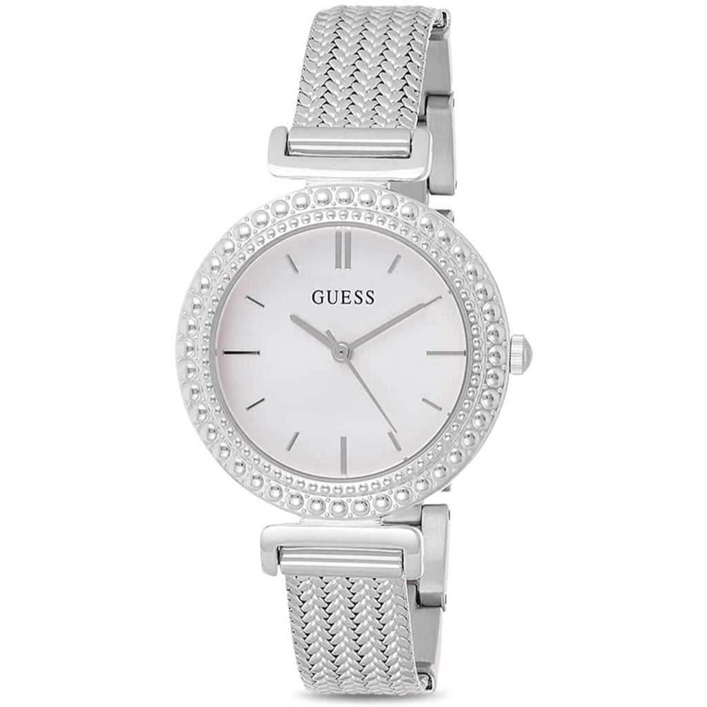 Guess Quartz Silver Dial Silver Mesh Bracelet Watch For Women - W1152L1 Buy Now By Guess