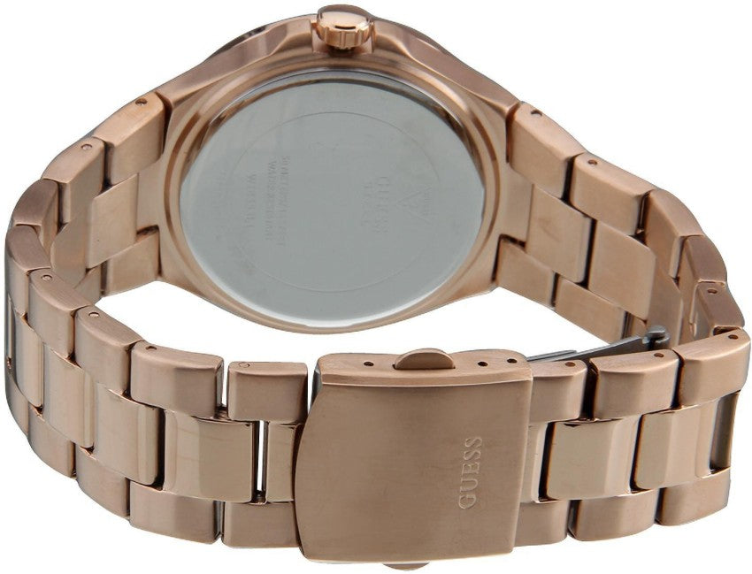 Guess G Twist Diamonds Rose Gold Dial Rose Gold Steel Strap Watch For Women - W1201L3 Buy Now By Guess