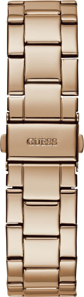 Guess G Twist Diamonds Rose Gold Dial Rose Gold Steel Strap Watch For Women - W1201L3 Buy Now By Guess